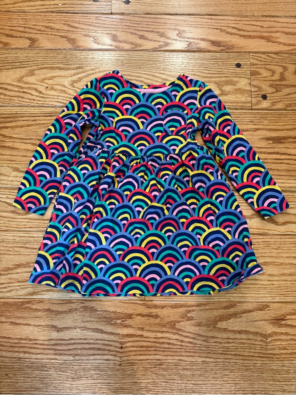 Mini Boden Multicolor Rainbow Arc Dress
